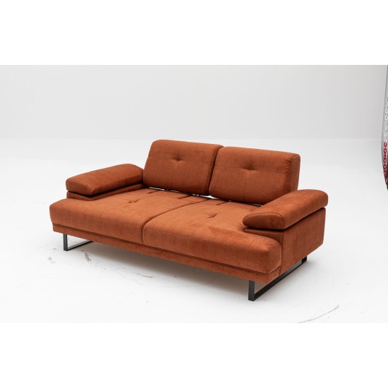 2-Seat Sofa-Bed Mustang - Orange Orange Atelier del Sofa 2-Seat Sofa-Bed Mustang - Orange Orange
