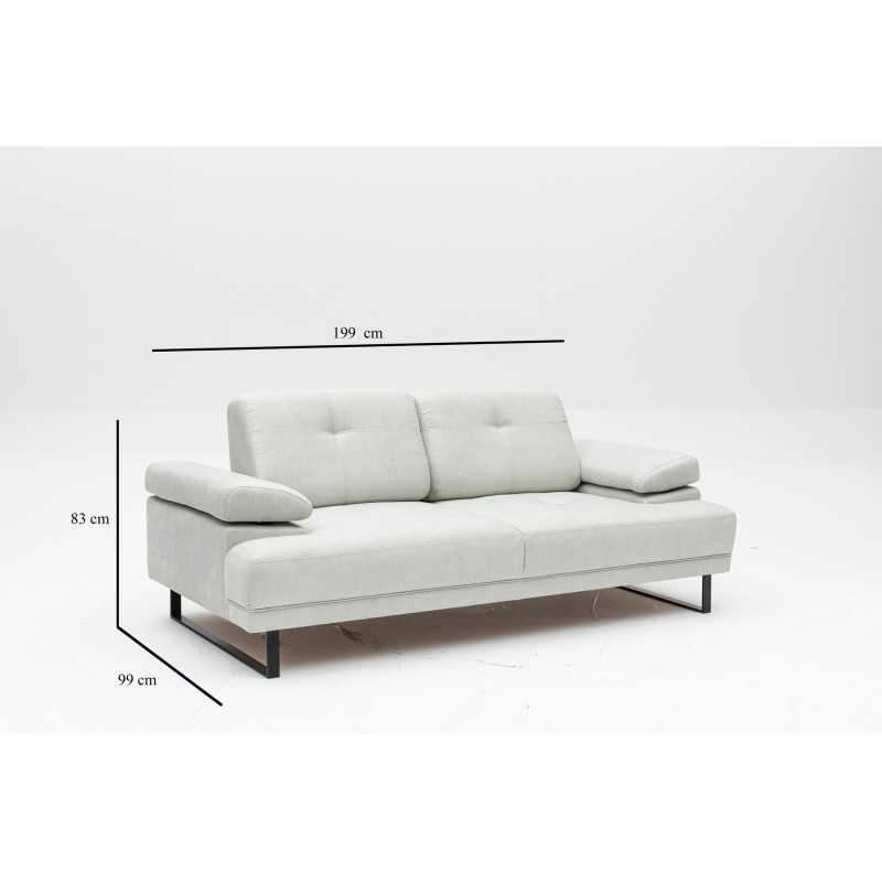 2-Seat Sofa-Bed Mustang - White White