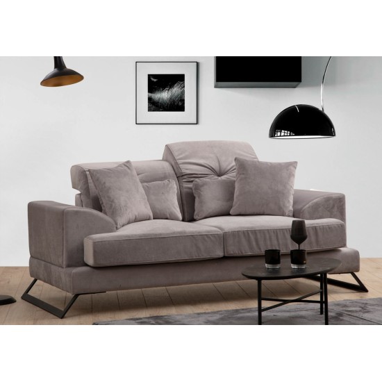 2-Seat Sofa Frido - Light Grey Light Grey 2-Seat Sofa Frido - Light Grey Light Grey