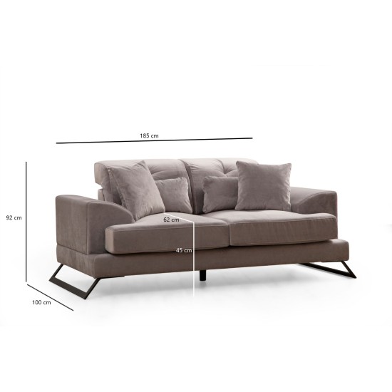 2-Seat Sofa Frido - Light Grey Light Grey 2-Seat Sofa Frido - Light Grey Light Grey