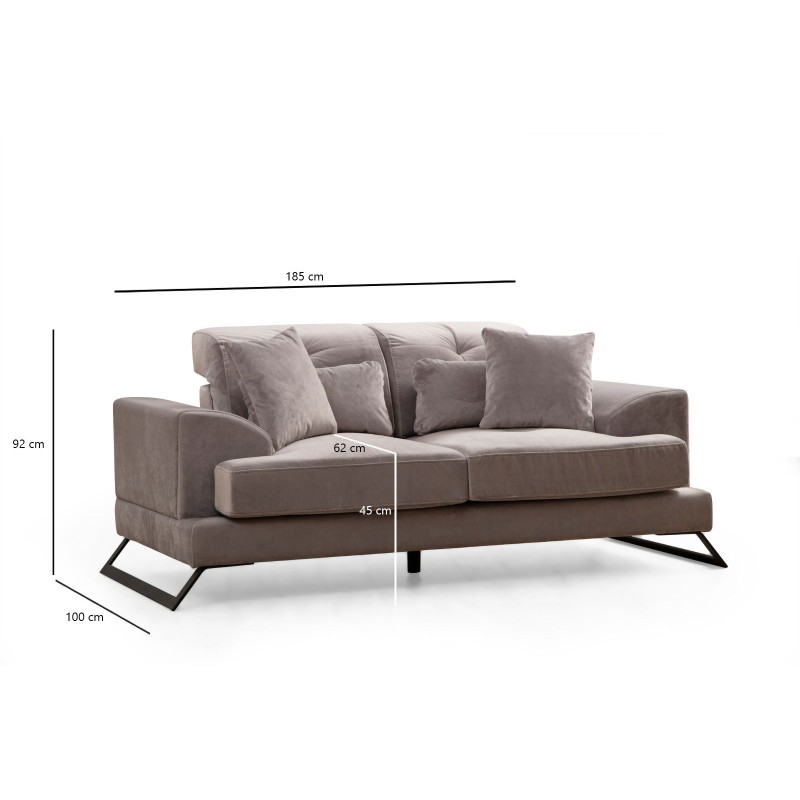 2-Seat Sofa Frido - Light Grey Light Grey