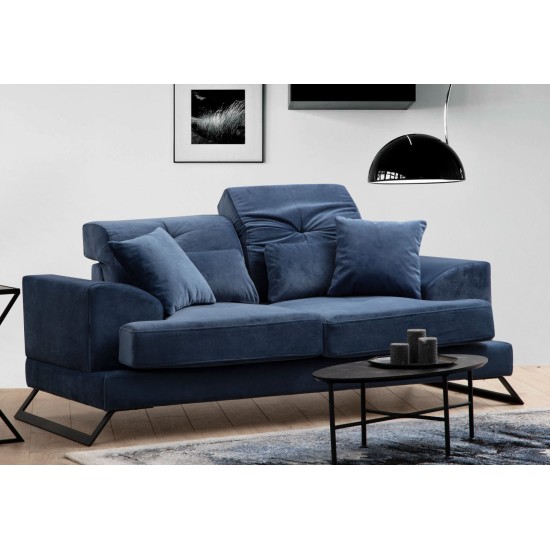 2-Seat Sofa Frido - Navy Blue Navy Blue 2-Seat Sofa Frido - Navy Blue Navy Blue