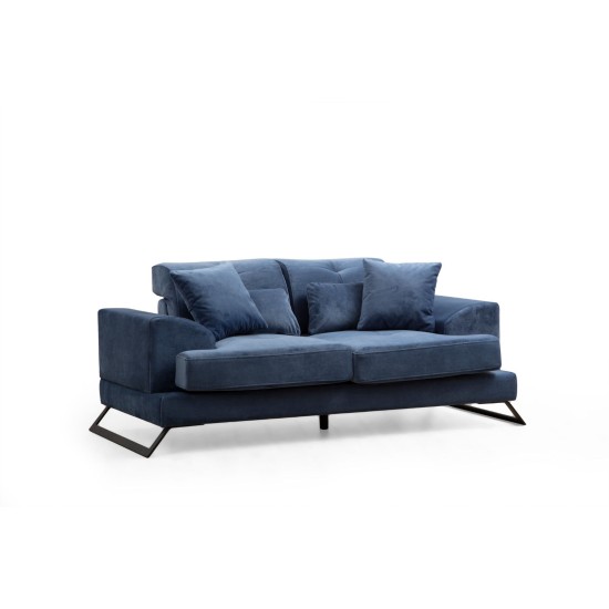 2-Seat Sofa Frido - Navy Blue Navy Blue 2-Seat Sofa Frido - Navy Blue Navy Blue
