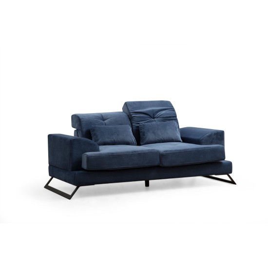 2-Seat Sofa Frido - Navy Blue Navy Blue 2-Seat Sofa Frido - Navy Blue Navy Blue