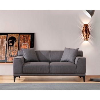 2-Seat Sofa Petra 2 - Anthracite Anthracite