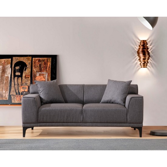 2-Seat Sofa Petra 2 - Anthracite Anthracite 2-Seat Sofa Petra 2 - Anthracite Anthracite