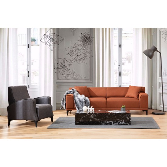 3-Seat Sofa Petra 3 - Orange Orange Atelier del Sofa 3-Seat Sofa Petra 3 - Orange Orange