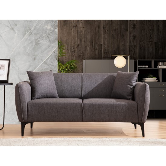 2-Seat Sofa Belissimo - Dark Grey Dark Grey 2-Seat Sofa Belissimo - Dark Grey Dark Grey