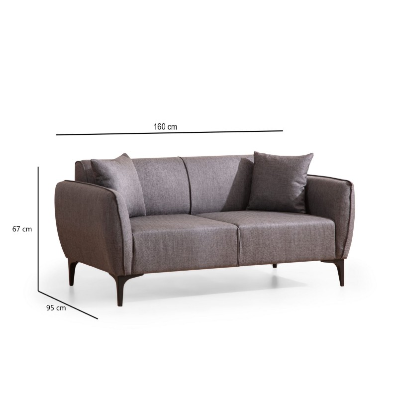 2-Seat Sofa Belissimo - Dark Grey Dark Grey
