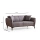 2-Seat Sofa Belissimo - Dark Grey Dark Grey 2-Seat Sofa Belissimo - Dark Grey Dark Grey