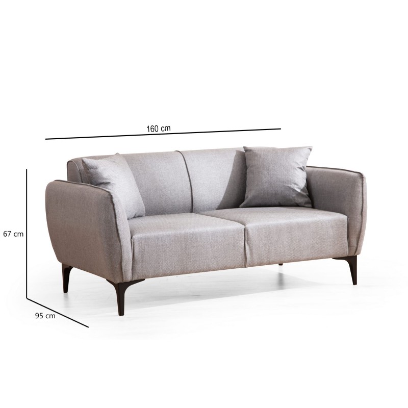 Atelier del Sofa 2-Seat Sofa Belissimo - Grey Grey