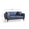 2-Seat Sofa Belissimo - Blue Blue