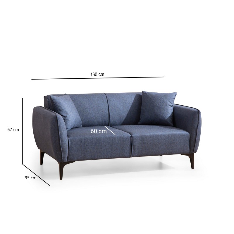 2-Seat Sofa Belissimo - Blue Blue