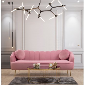 3-Seat Sofa Istiridye - Rose Dusty Rose