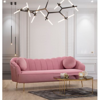3-Seat Sofa Istiridye - Rose Dusty Rose