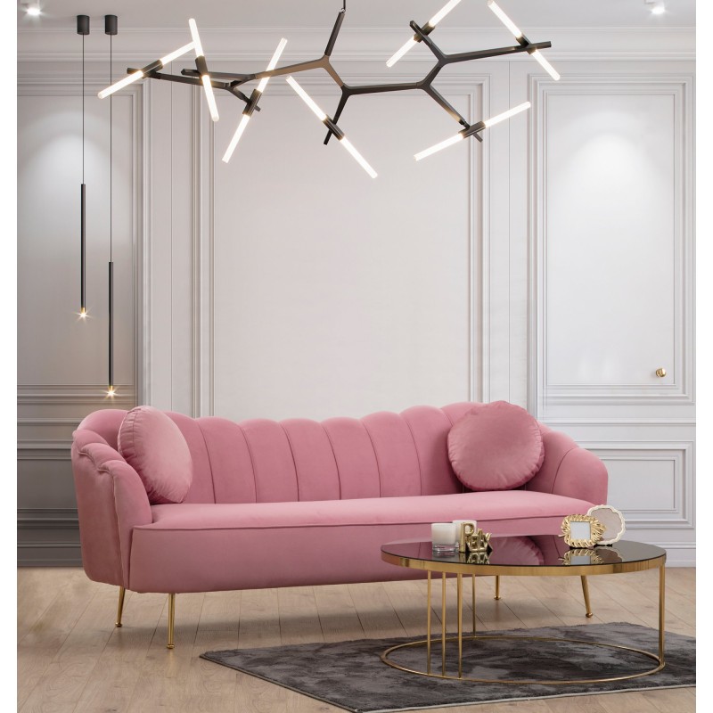 3-Seat Sofa Istiridye - Rose Dusty Rose
