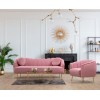 3-Seat Sofa Istiridye - Rose Dusty Rose