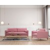 3-Seat Sofa Rome - Rose Dusty Rose