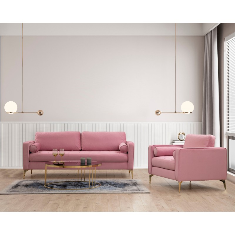 3-Seat Sofa Rome - Rose Dusty Rose