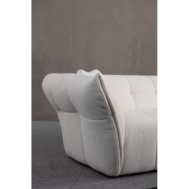 Τριθέσιος Καναπές - Boxer 3 - Χρώμα Λευκό - 240x105x75εκ