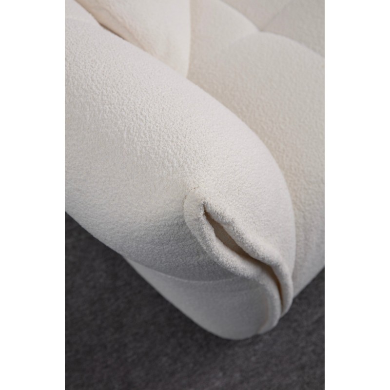 Τριθέσιος Καναπές - Boxer 3 - Χρώμα Λευκό - 240x105x75εκ