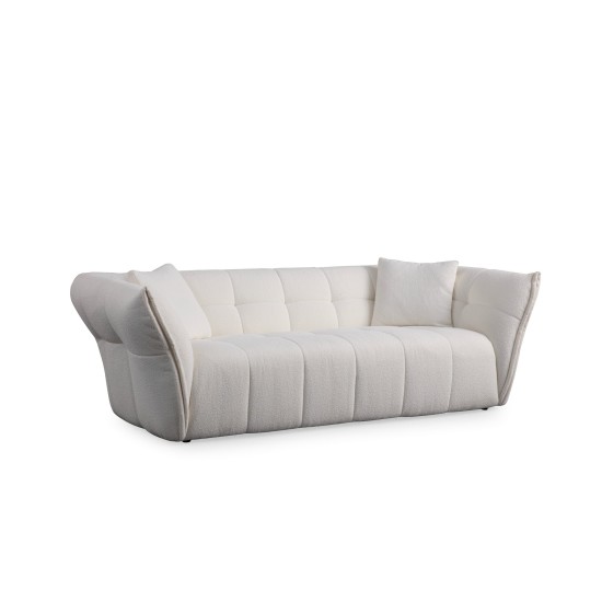 Τριθέσιος Καναπές - Boxer 3 - Χρώμα Λευκό - 240x105x75εκ Τριθέσιος Καναπές - Boxer 3 - Χρώμα Λευκό - 240x105x75εκ