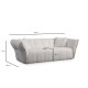 Τριθέσιος Καναπές - Boxer 3 - Χρώμα Λευκό - 240x105x75εκ Τριθέσιος Καναπές - Boxer 3 - Χρώμα Λευκό - 240x105x75εκ