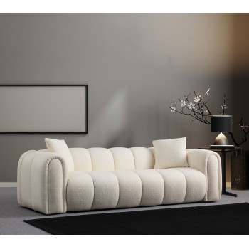 3-Seat Sofa Puffy 3 - White White
