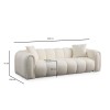 3-Seat Sofa Puffy 3 - White White