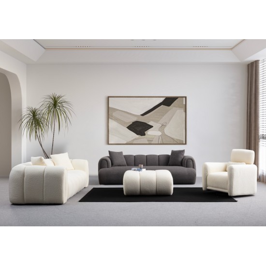3-Seat Sofa Puffy 3 Plain - Anthracite Anthracite 3-Seat Sofa Puffy 3 Plain - Anthracite Anthracite