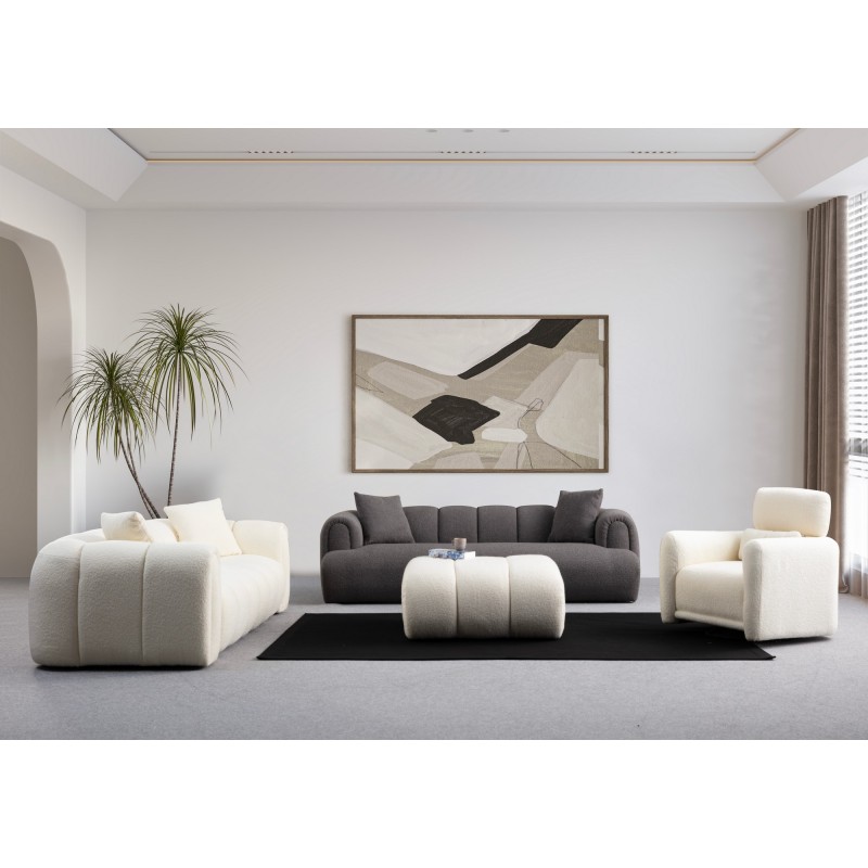 3-Seat Sofa Puffy 3 Plain - Anthracite Anthracite