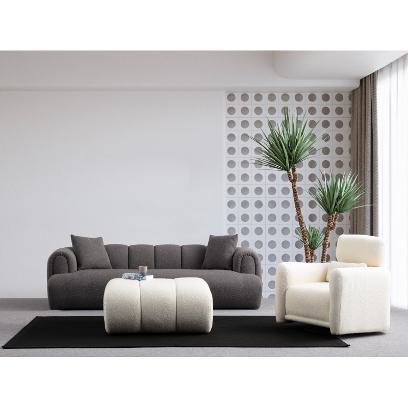 3-Seat Sofa Puffy 3 Plain - Anthracite Anthracite
