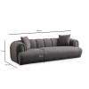 3-Seat Sofa Puffy 3 Plain - Anthracite Anthracite