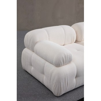 Τριθέσιος Καναπές - Petite - Χρώμα Λευκό - 290x95x75εκ