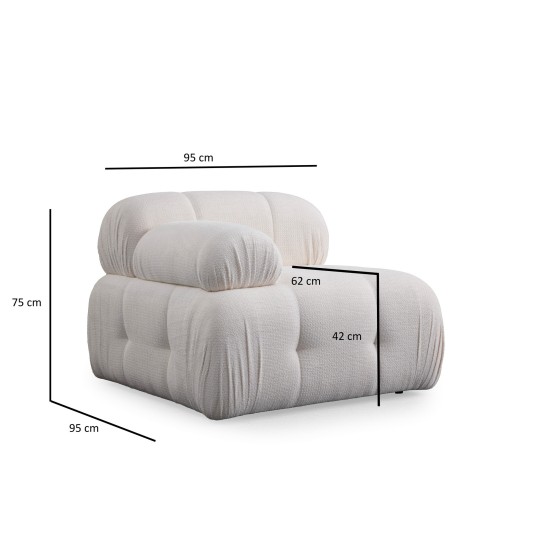 Διθέσιος Καναπές - Petite - Χρώμα Λευκό - 195x95x75εκ Διθέσιος Καναπές - Petite - Χρώμα Λευκό - 195x95x75εκ