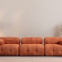 Τριθέσιος Καναπές - Petite - Χρώμα Πορτοκαλί - 290x95x75εκ