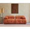 Διθέσιος Καναπές - Petite - Χρώμα Πορτοκαλί - 195x95x75εκ