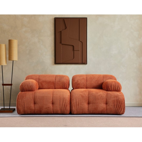 Διθέσιος Καναπές - Petite - Χρώμα Πορτοκαλί - 195x95x75εκ Διθέσιος Καναπές - Petite - Χρώμα Πορτοκαλί - 195x95x75εκ