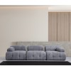 Τριθέσιος Καναπές - Petite - Χρώμα Γκρι- 290x95x75εκ