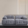 Διθέσιος Καναπές - Petite - Χρώμα Γκρι - 195x95x75εκ