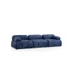 Τριθέσιος Καναπές - Petite - Χρώμα Μπλε της Νύχτας - 290x95x75εκ