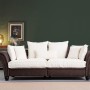 3-Seat Sofa Lawrence Lounge - Brown, White Brown
White