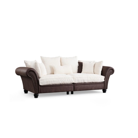 3-Seat Sofa Lawrence Lounge - Brown, White Brown
White 3-Seat Sofa Lawrence Lounge - Brown, White Brown
White