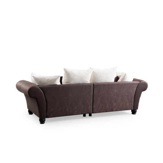 3-Seat Sofa Lawrence Lounge - Brown, White Brown
White 3-Seat Sofa Lawrence Lounge - Brown, White Brown
White