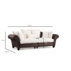 3-Seat Sofa Lawrence Lounge - Brown, White Brown
White