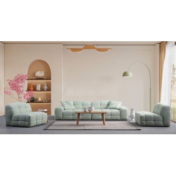 3-Seat Sofa Pescara Lounge (L2-2R) - Pale Green Pale Green