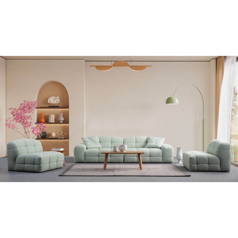 3-Seat Sofa Pescara Lounge (L2-2R) - Pale Green Pale Green