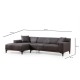 Corner Sofa Petra L Corner - Anthracite Anthracite Corner Sofa Petra L Corner - Anthracite Anthracite
