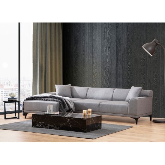 Corner Sofa Petra L Corner - Light Grey Light Grey Corner Sofa Petra L Corner - Light Grey Light Grey