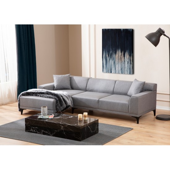 Corner Sofa Petra L Corner - Light Grey Light Grey Corner Sofa Petra L Corner - Light Grey Light Grey